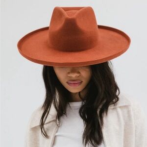 AMELIA PENCIL BRIM FEDORA - Clay - M/L 59 - NWT